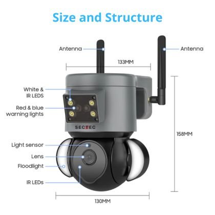 Cámara PTZ Inteligente Solar WiFi</br><strong>SCI69</strong> - Image 3